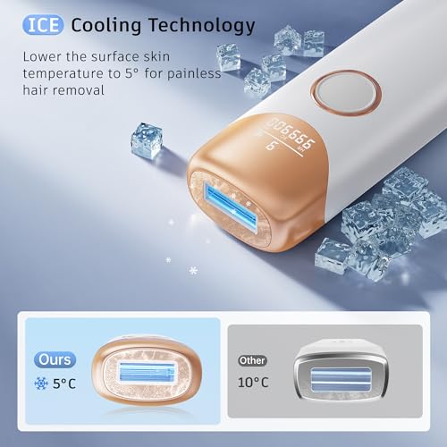 Ubroo Laser Hair Removal With 5℃ Ice Cooling, Painless Ipl Laser Hair Removal Device 3 In 1 Ubroo At Home Hair Remover Machine For Women Men Electrolysis Permanent Epilator On Face Body Depilation thumb #1