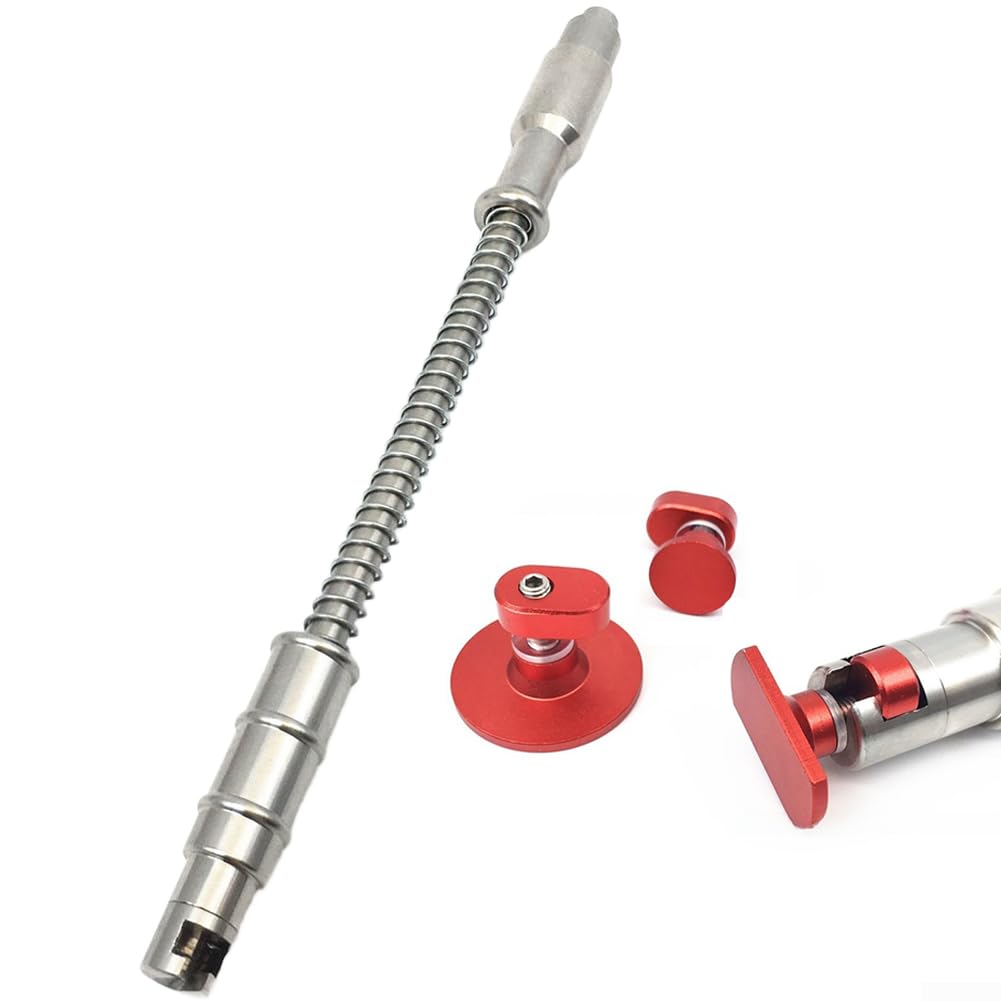 Kit estrattore per ammaccature a molla, 1 kg, per riparazione carrozzeria, senza vernice, con linguette di bloccaggio per ammaccature delle porte, danni da grandine, carrozzeria auto, rosso