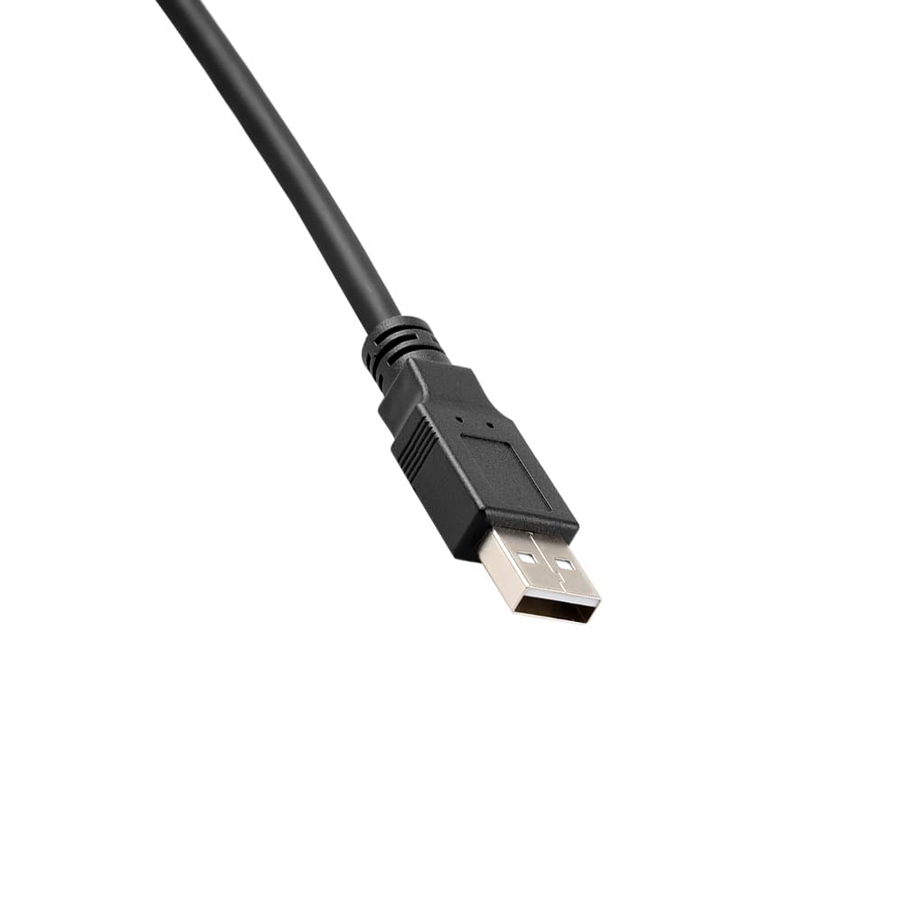 Alvin's Cables Kabel USB 2.0 typu A do Mini USB wygięty zamek dolny, podwójny rozstaw śruby 15 mm do kamery przemysłowej Daheng, ekranowany łańcuch o wysokiej elastyczności, wypukły port, 5m/16,4
