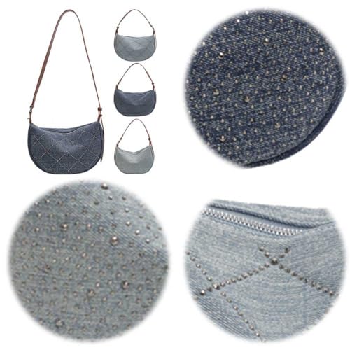 Sac en denim Crescent pour illuminer vos soirées et sorties urbaines en style Hobo