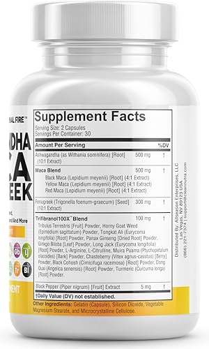 Clean Nutraceuticals ASHWAGANDHA MACA FENUGREEK CAPSULES Ashwagandha 5000Mg Maca Root 2000Mg Fenugreek 3000Mg Supplement thumb #3