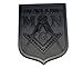 Mason Traveling Man Black on Black Masonic Plastic car auto Emblem Decal Sticker ManBCBB