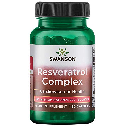 Suplemento Resveratrol Complexo 180 mg 60 cápsulas Swanson