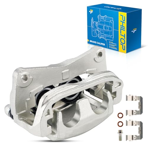 Image of PHILTOP 19B2682B Front Right Disc Brake Caliper Assembly for Subaru Saab Impreza 2008-2014, XV Crosstrek 2013-2015, Outback /Legacy 2002-2014, Impreza 2003-2005, Forester /Crosstrek, 19-B2682B Passenger