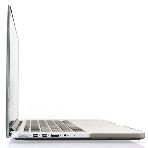 Image of Heartly Premium MacBook Flip Thin Hard Shell Rugged Armor Hybrid Bumper Back Case Cover for MacBook Pro 15 inch inch - Metal Grey