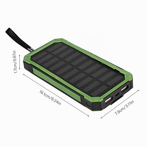 Ausla Banca di energia solare portatile ricarica veloce doppio USB Polar Mobile Power Bank caso fai da te Kit Verde