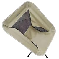 Green Lion CampMate 360° Swivel Camping Chair, Foldable & Portable, with Breathable Mesh Back, Storage Pocket & Carry Bag, Ideal for Hiking, Mountaineering, Backpacking, Beach & Fishing – Khaki