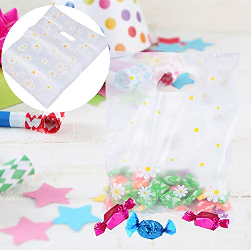 Bolsas de plástico con asas troqueladas transparentes y resistentes para comercios 3