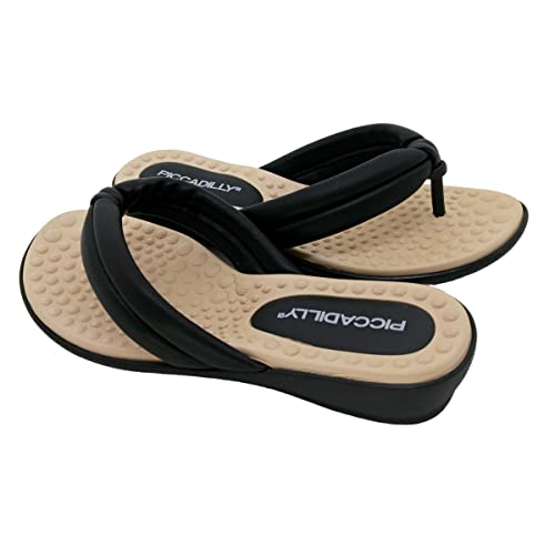 Chinelo Piccadilly 500324 Tamanco Salto Anabela Dedo Leve Feminino