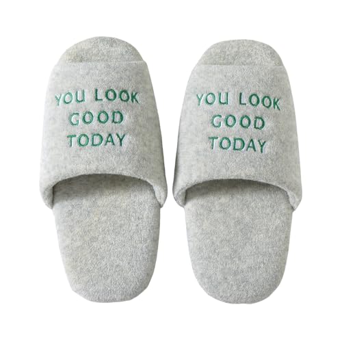 Women's Silent Indoor Slippers – Lightweight Terry Cloth Slides with Memory Foam, Open Toe, Soft Sole (No Rubber), Foldable Travel House Shoes for Home or Hotel Use