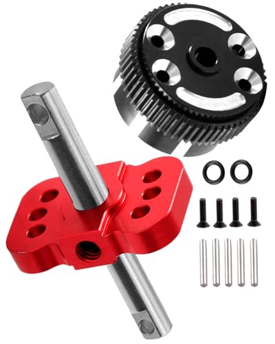 Image of hopsupRC Upgrades Part for 1/10 Slash/Rustler/Stampede/Bandit 2WD,Aluminum Sealed Differential Case,Aluminum Differential Locker Spool Diff Locker Mounts Set,Red
