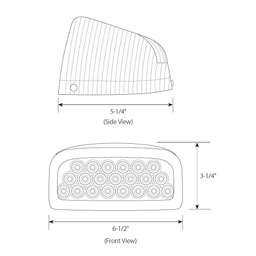 GG Grand General 77231 Amber 31-LED Peterbilt Headlight Turn Signal Sealed Light with 3 Wires for Front/Park/Turn Functions and Clear Lens, Amber/Clear - Thumbnail 5