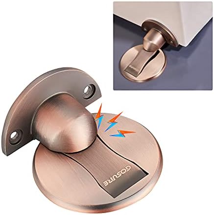 Floor Mount Magnet Door Stopper - Invisible Magnetic Door Stop, Magnets Door Stops Wall Prop Hold Open Doorstop, with 3M Adhesive No Drilling, for Home Office Bedroom Door Stop