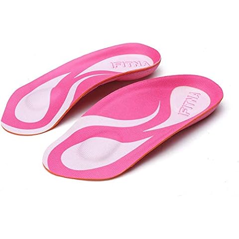 iFitna 3/4 Length Orthotics Insoles Arch Support Insert for Flat Feet, Plantar Fasciitis, Foot Arch, Feet Fatigue - Heel Cushion Cover