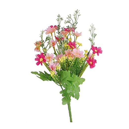 DECHOUS Manojo Vívido Ramo De Margaritas Decoración Flores Artificiales De Gerbera Flores De Margarita De Seda Decoración De La Boda Planta Falsa Flores Silvestres Flores Artificiales