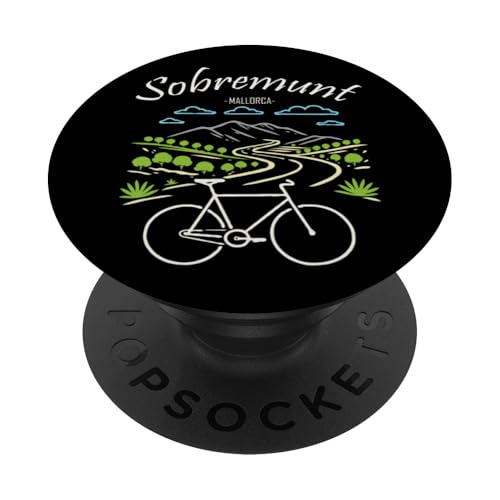Mallorca Sobremunt Primavera Bicicleta Ciclismo Bicicletas Ciclista PopSockets PopGrip Adhesivo