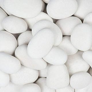 Bum Bum Bhole 30kg Unpolished White Pebbles for Garden |Shiny Unpolished Marble Stone Pebbles for Vase Fillers Outdoor/Ind... Price In India