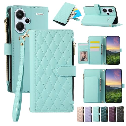 Housse fermeture éclair pour Redmi Note 14 5G avec multi-rangements