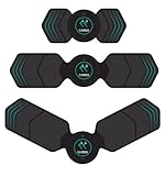 Eleeels M1 full-body EMS-massageapparaat, 5 massagemodi + 10 vermogensniveaus, EMS-spierstimulator, professionele elektrostimulatie, spieropbouw, compact en draadloos, USB-C-laadbus, zwart