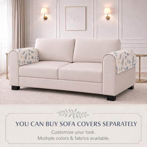 Image of STITCHNEST 'Eden Weaves Collection Series' Sofa Armrest Cover | Elegant Woven Fabric, Washable & Durable for Modern Living (18 x 22 Inches)