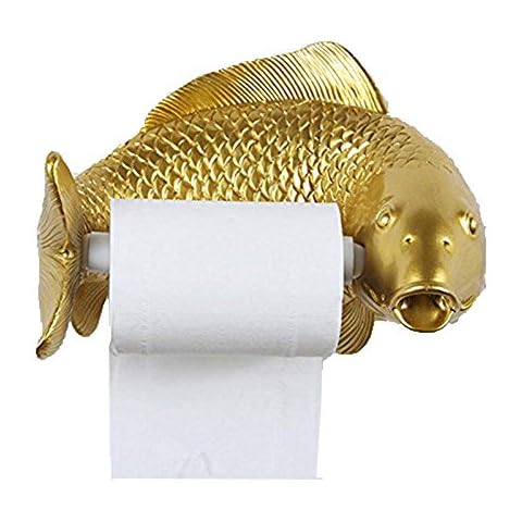 Trebyott Kreative Persönlichkeit Fischharz-Toilettenpapierspender Haushalt Wandmontierte wasserdichte Toilettenschale Toilettenpapierbox Cover