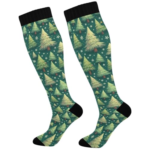 Image of Pigsaly Red White Polka Dot Womens Compression Socks Athletic Tube Sock Knee High Socks Outdoor Sport Socks