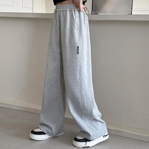 Baggy Sweatpants for Girls Trendy Oversized Wide Leg Loose Sweat Pants Elastic High Waist Athletic Joggers4