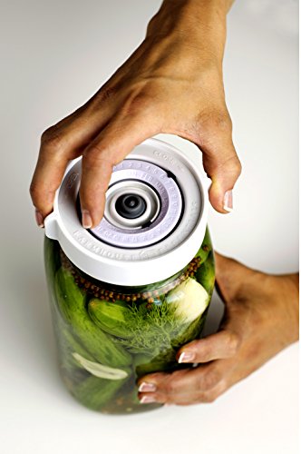 Save Time with the Easy Wide-Mouth Fermenting Kit. Accurately Tracks Start Time 6 Waterless Airlock Fermenter Lids, Pump, User Guide. Ferment Sauerkraut, Pickles and More Fermented Probiotics. No Mold