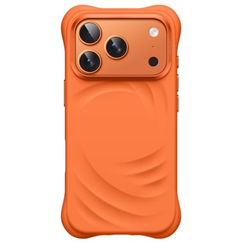 JETech Magnetische Silikon Hülle für iPhone 18 Pro/17 Pro, Cosmic Orange – Ansicht 1