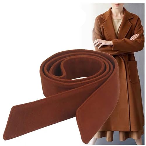 YOU&M Women's Woolen Coat Waistband Bow Tie-Closure Corset Waist-Rope Wrap Around for Dress Winter Coat Belt2