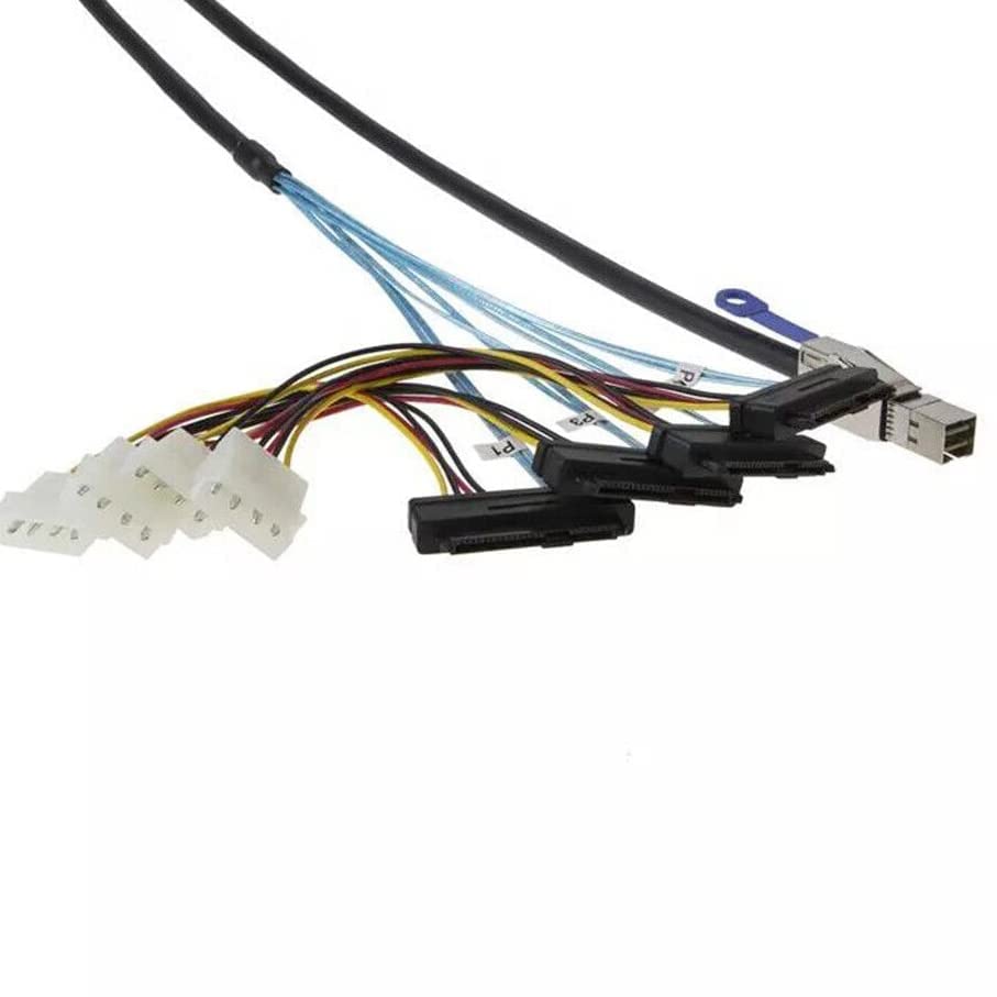 Câble Mini SAS HD SFF-8644 vers 4 ports SAS SFF-8482 adaptateur de stockage