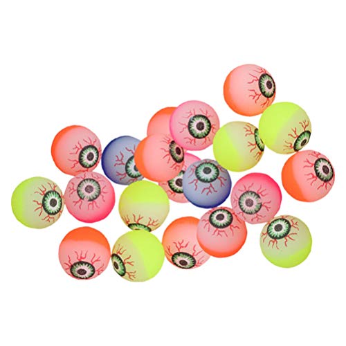 STOBOK 25Pcs Brilham No Escuro Olhos de Halloween Bolas Saltitantes Festa de Halloween Favorece Ader