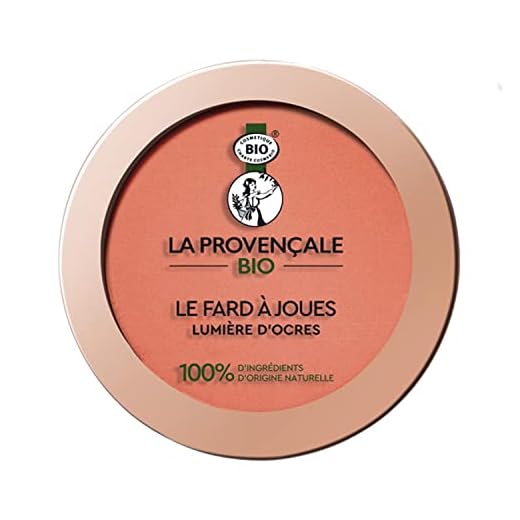La Provenzale Bio – El colorete de la luz de ocres con certificado orgánico, efecto de buena mina, para todo tipo de pieles, tinte: ocre de oro (03)