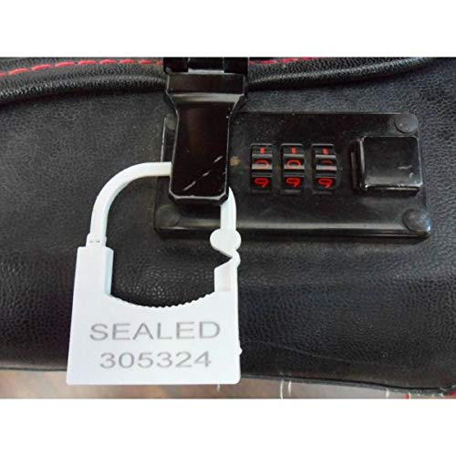 StickersLab – SELLOS DE SEGURIDAD DE CANDADO CON CIERRE DE PLÁSTICO / METAL Y NUMERO SERIAL (PLÁSTICO, 500 sellos)