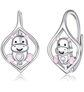 GNOCE Lindo Dije De Hipopótamo De Plata De Ley Con Diseño De Animales, Para Pulsera/collar, Regalo De Navidad Para Mujeres Y Esposas, Plata Esterlina, Circonita Cúbica