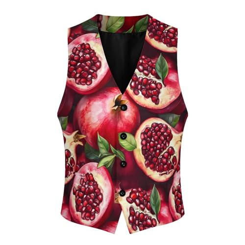 Pomegranates Trendy Vest Suit for Men V Neck Formal Dress Waistcoat Vests Business Slim Fit3