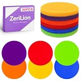 ZeriLion 30 Pack Poly Spots Markers 4' - Floor Dots Rubber Circles for Gym Classroom Kids Carpet Spots Sit Spots - Spot Markers for Classroom Rug