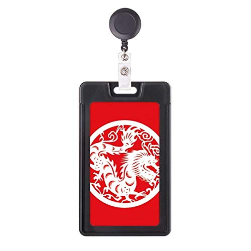 Porte-badge rétractable dragon chinois idéal pour le bureau et l'hôpital