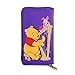 Produktbild Winnie Puuh Geldbörse aus echtem Leder, hohe Qualität, Reißverschluss, lange Clutch-Geldbörse, Münzfach, Kartenpaket für Damen und Herren