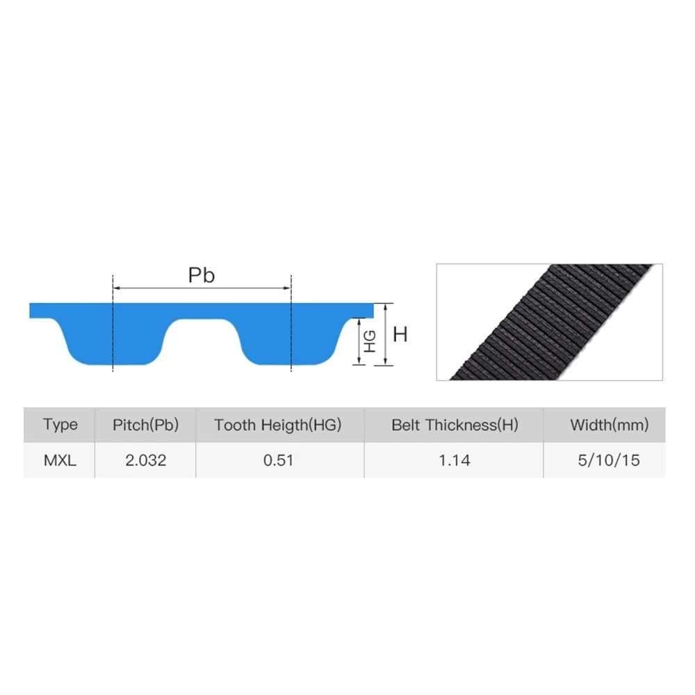 Correa de distribución Abierta 5mm 6mm 9mm 10mm 15mm Goma transmisión máquina cortadora Grabado láser CO2 4M