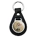Black Leather Looney Tunes Wile E. Coyote Busted Keychain