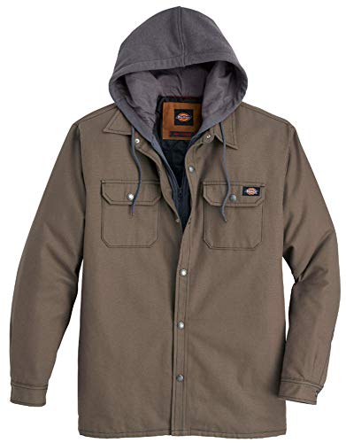Dickies Herren Fleece Hooded Duck Shirt Jacket With Hydroshield...