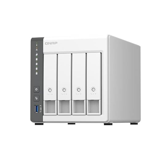 QNAP TS-433 NAS 4 Bay (ARM 4 core Cortex-A55 2,0 GHz, 2,5 GbE) 32 TB bundle con 4 x 8 TB WD RED Plus HDD