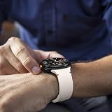 DEALELE Pasek kompatybilny z zegarkiem Samsung Galaxy Watch 8 40 mm / 44 mm / 8 Classic 46 mm, miękki, oddychający, sportowy, silikonowy pasek zastępczy dla kobiet i mężczyzn, S/M -20mm wide, Stal