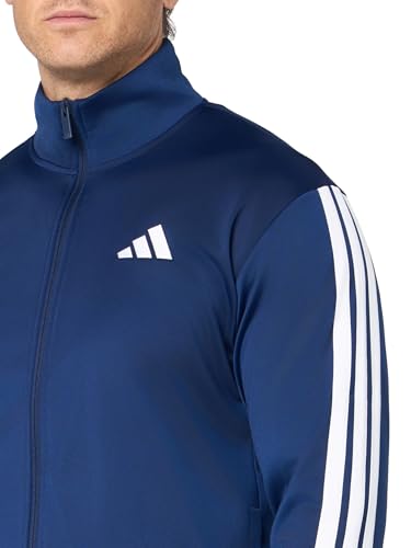 adidas Men's 3-Stripes Tricot Regular Sportswear Track Top, Dark Blue, X-Large3