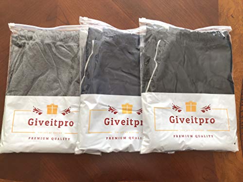 GIVEITPRO 3 Saver Pack – Premium 100% Cotton Jersey Knit Pajama Pant Bottoms - Yarn-dye3