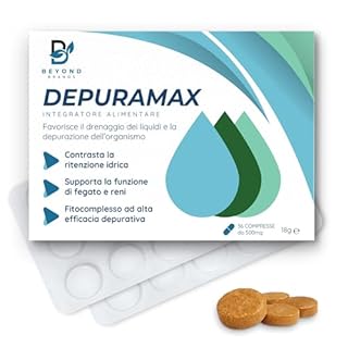 Detox Fegato ed Intestino Diuretico Drenante Forte con Bromelina Betulla Tarassaco Finocchio Centella Asiatica Orthosiphon Alta Efficacia e contro ritenzione Idrica Made in Italy