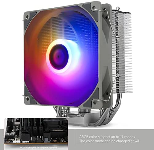 Thermalright Assassin King 120 SE ARGB CPU Air Cooler, AK120 SE ARB, 5 Heatpipes, TL-C12C-S PWM Quiet Fan CPU Cooler With S-FDB Bearing, for AMD AM4 AM5/Intel 1150/1151/1200/17XX, LGA1700,PC Cooler
