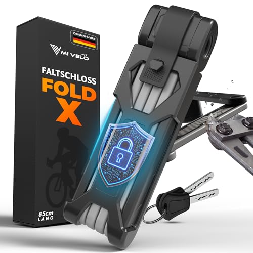 MIVELO Fahrradschloss Faltschloss hohe Sicherheit 85cm lang I Fahrrad Schloss mit Schlüssel inkl. Halterung I Ideal für E Bike, MTB & Rennrad I Bike Lock (Schlüssel, 85 CM) MIVELO Fahrradschloss Faltschloss hohe Sicherheit 85cm lang I Fahrrad Schloss mit Schlüssel inkl. Halterung I Ideal für E Bike, MTB & Rennrad I Bike Lock (Schlüssel, 85 CM)