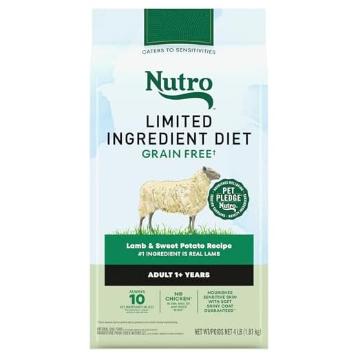 Nutro Limited Ingredient Diet Dry Dog Food, Adult Dog Food Dry Lamb & Sweet Potato Recipe, 4 lb. Bag